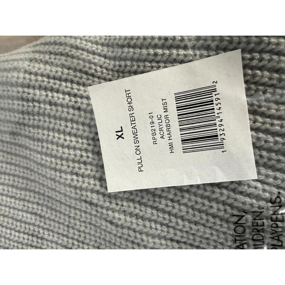 NWT Rachel Parcell Pull On Sweater Shorts Harbor Mist Gray Drawstring Size XL - Picture 4 of 5